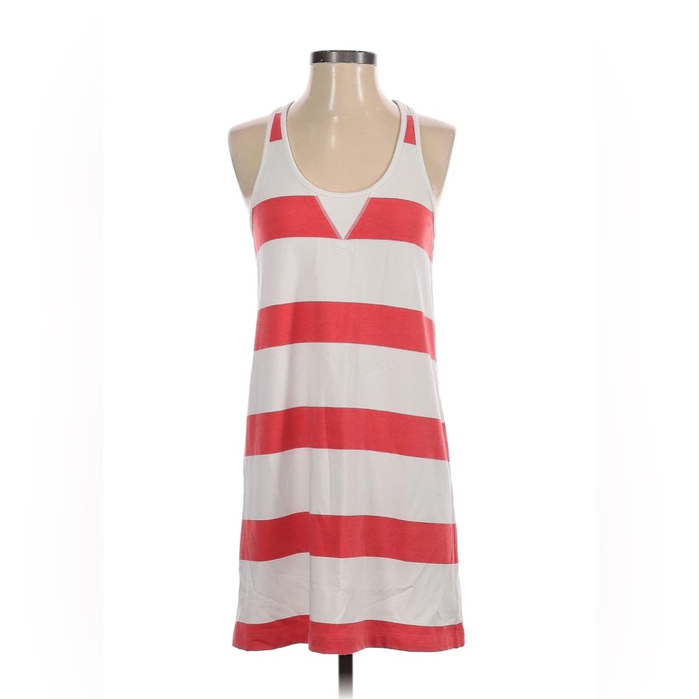 Aiko Red and White Striped Vacation Tank Beach Pool Coverup Dress